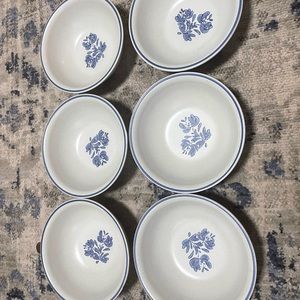 Pfaltzgraff Cereal Bowls in Yorktowne Blue Floral - Set of 6